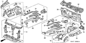 honda B__4900 FRONT BULKHEAD/ ПАНЕЛЬ ПРИБОРОВ