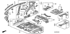 honda B__4910 ОБЛАСТЬ ДНИЩА/ INNER PANELS