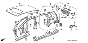 honda B__4920 НАРУЖНАЯ ОБЛИЦОВКА/ ЗАДНЯЯ СТЕНКА