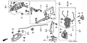 honda B__5310 FRONT DOOR LOCK/OUTER HAN DLE (1)