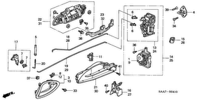 honda B__5410 REAR DOOR LOCK/OUTER HAND LE (1)