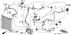 honda B__6000 КОНДИЦИОНЕР (HOSES/ PIPES) (LH)