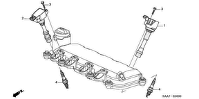 honda E__0500 КАТУШКА ЗАЖИГАНИЯ/ ВИЛКА