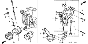 honda E__1300 МАСЛЯНЫЙ НАСОС/ СЕТЧАТЫЙ МАСЛЯНЫЙ ФИЛЬТР
