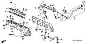 honda E__0310 ТОПЛИВНЫЙ ИНЖЕКТОР (L4)