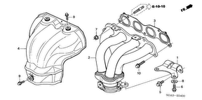 honda E__0400 ВЫПУСКНОЙ КОЛЛЕКТОР (L4)