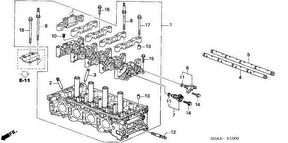 honda E__1000 ГОЛОВКА БЛОКА ЦИЛИНДРОВ (L4)