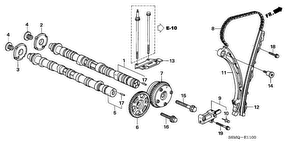 honda E__1100 CAMSHAFT/CAM CHAIN (L4)