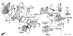 honda E__1500 ВОДЯНОЙ НАСОС (L4)