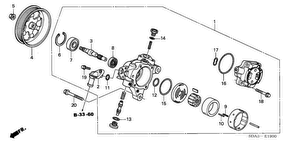 honda E__1900 НАСОС ГИДРОУСИЛИТЕЛЯ (L4) (-