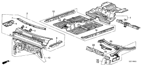 honda B__4901 BODY STRUCTURE COMPONENTS