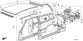 honda B__4902 BODY STRUCTURE COMPONENTS (3) (2D)