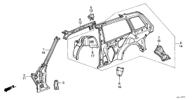 honda B__4904 BODY STRUCTURE COMPONENTS (5) (2D)