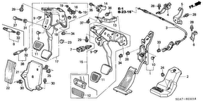 honda B__2301 ПЕДАЛЬ (RH)