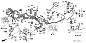 honda B__2510 ТРУБОПРОВОДЫ (ABS) (LH)