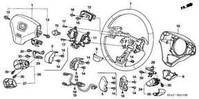 honda B__3110 РУЛЕВОЕ КОЛЕСО (SRS) (1)