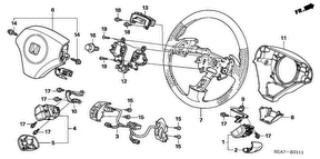 honda B__3111 РУЛЕВОЕ КОЛЕСО (SRS) (2)