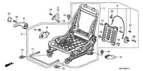 honda B__4021 FRONT SEAT COMPONENTS (R.) (MANUAL HEIGHT)