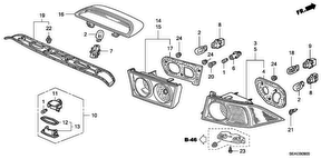 honda B__0900 ЗАДНИЙ СВЕТ/ LICENSE LIGHT