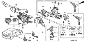 honda B__1101 КОМБИНИРОВАННЫЙ ПЕРЕКЛЮЧАТЕЛЬ (RH)