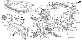 honda B__3716 INSTRUMENT PANEL GARNISH (PASSENGER SIDE) (RH)