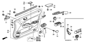 honda B__3911 FRONT DOOR LINING (RH)