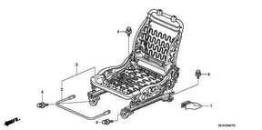 honda B__4010 FRONT SEAT COMPONENTS (L.) (MANUAL SEAT)