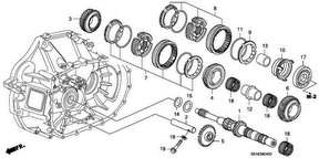 honda M__0400 ГЛАВНЫЙ ВАЛ (2.0L) (5MT)