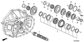 honda M__0500 ПЕРВИЧНЫЙ ВАЛ (2.0L) (5MT)