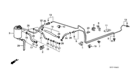 honda B__0400 ТРУБКА НАПОРНОЙ МАГИСТРАЛИ/ ВЫТЯЖНАЯ ТРУБА