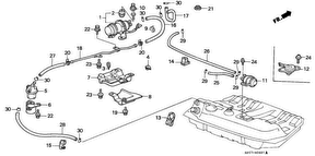 honda B__0401 ТОПЛИВНЫЙ НАСОС/ FUEL STRAINER