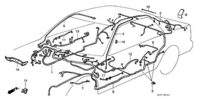 honda B__0701 CABIN WIRE HARNESS