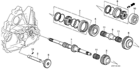 honda M__1400 ГЛАВНЫЙ ВАЛ/ MAINSHAFT GEARS