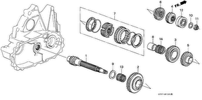 honda M__1500 ПЕРВИЧНЫЙ ВАЛ/ COUNTERSHAFT GEAR