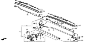 honda B__1401 FRONT WINDSHIELD WIPER (2)