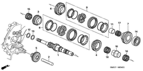 honda M__0401 ГЛАВНЫЙ ВАЛ (1.8L)