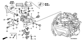 honda M__0600 SHIFT ARM/SHIFT LEVER (1.4L) (1.8L)