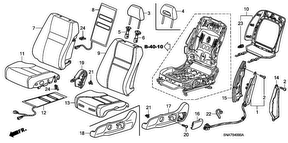 honda B__4000 ПЕРЕДНЕЕ СИДЕНЬЕ (LH) (DRIVER SIDE)