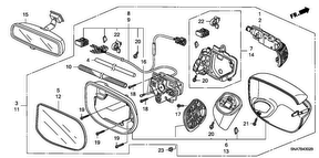 honda B__4302 ЗЕРКАЛО (SIDE TURN) (AUTO TURN)