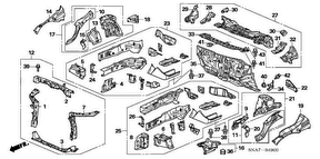 honda B__4900 FRONT BULKHEAD/ ПАНЕЛЬ ПРИБОРОВ