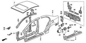 honda B__4920 НАРУЖНАЯ ОБЛИЦОВКА/ ЗАДНЯЯ СТЕНКА