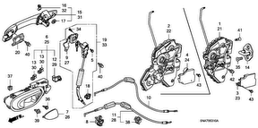 honda B__5310 ЗАМОК ПЕРЕДН ДВЕРИ/ OUTER HANDLE