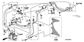 honda B__6000 КОНДИЦИОНЕР (HOSES/PIPES) (LH)