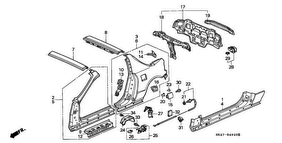 honda B__4920 НАРУЖНАЯ ОБЛИЦОВКА