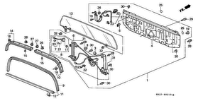 honda B__5210 REAR WINDSHIELD
