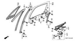 honda B__5300 DOOR WINDOWS
