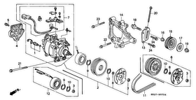 honda B__5704 КОНДИЦИОНЕР (COMPRESSOR) (SANDEN) (