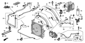 honda B__6000 КОНДИЦИОНЕР (HOSES/ PIPES) (LH)