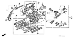 honda B__4910 BODY STRUCTURE COMPONENTS (INNER PANEL)