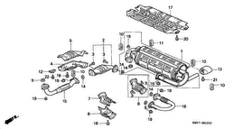 honda B__0200 ТРУБА ВЫХЛОПНОГО ГАЗА (1)